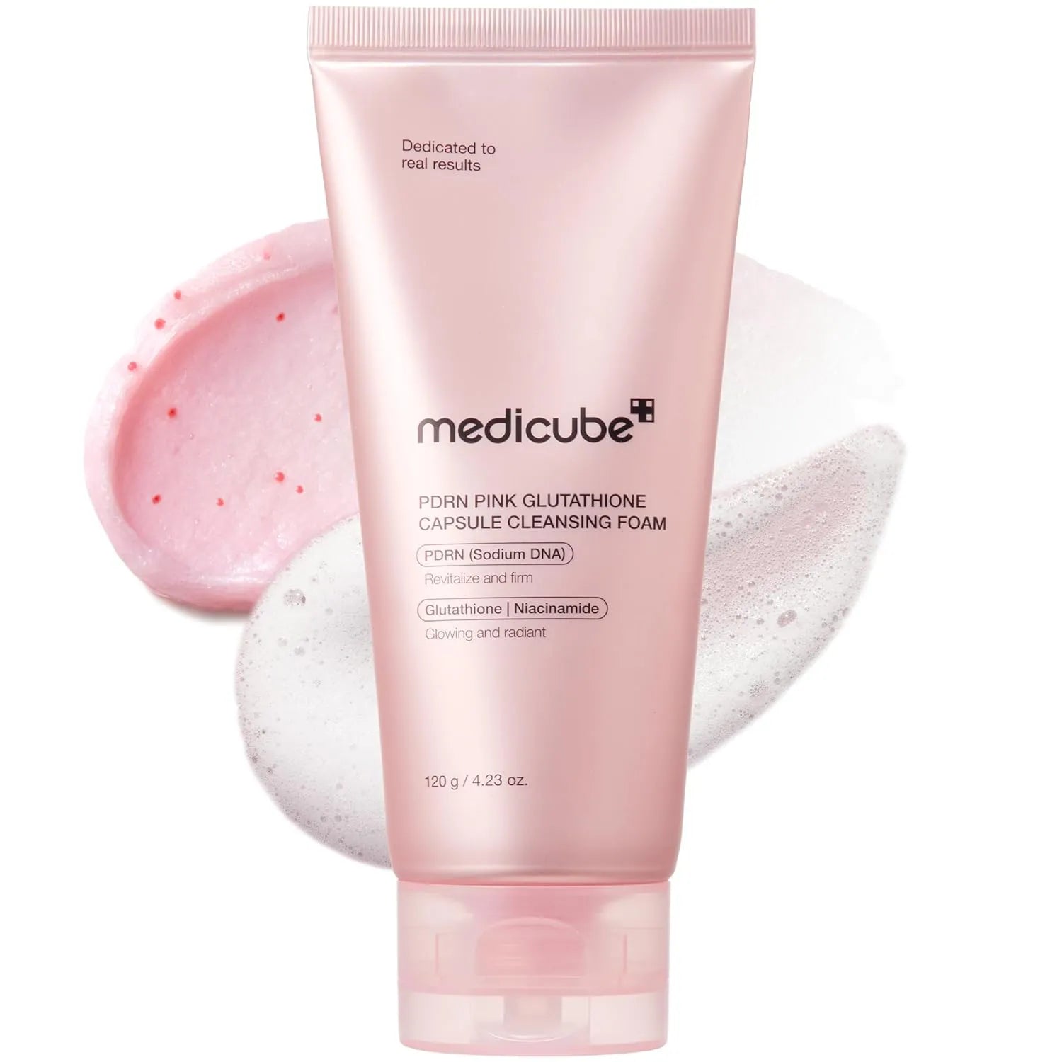 MEDICUBE PDRN PINK GLUTATHIONE CAPSULE CLEANSING FOAM 120GR