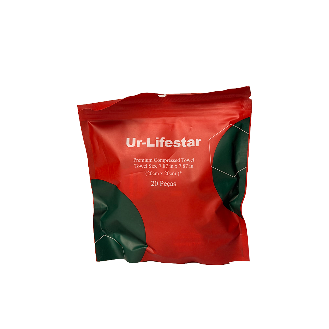 UR-LIFESTAR PREMIUM COMPRESSED TOWEL PACOTE 20PCS 20X20CM